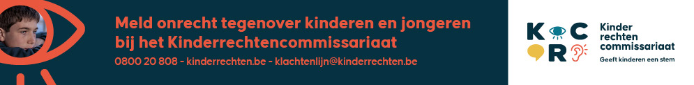 Banner van het Kinderrechtencommissariaat