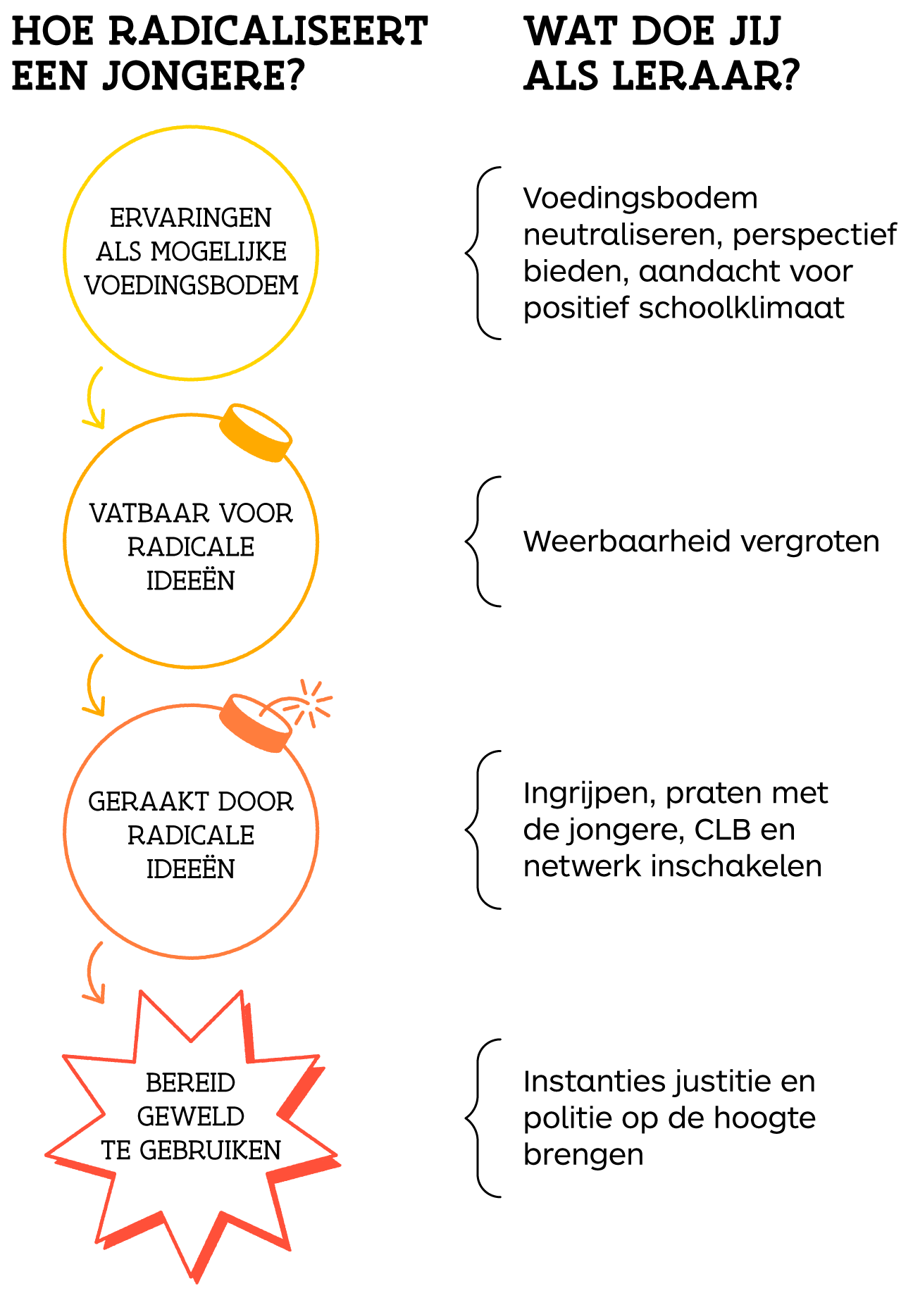 grafiek: hoe radicaliseert een jongere