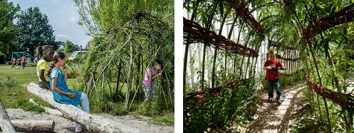 speelplaats met rustige groene plekjes