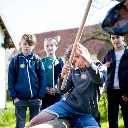 Met de klas stilstaan in Openluchtmuseum Bokrijk