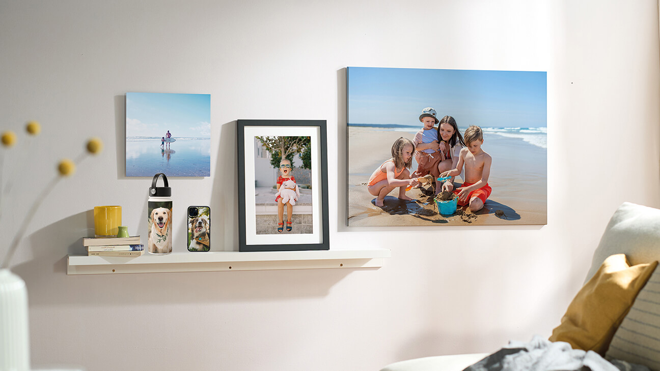 Muur met printwerk van Cewe