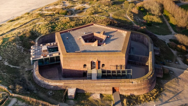 Bovenaanzicht Fort napoleon Oostende