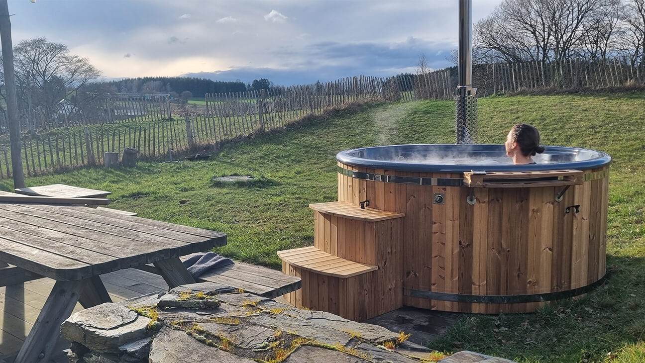 Jaccuzi in een vakantiehuis van Ardennature