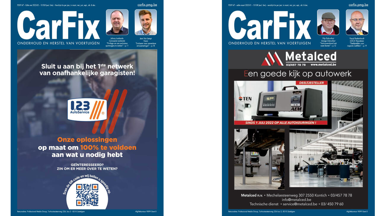 Covers van het magazine 'Carfix'