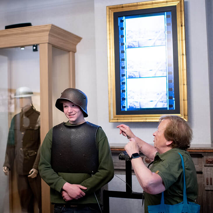 Klas op bezoek in Passchendaele Museum