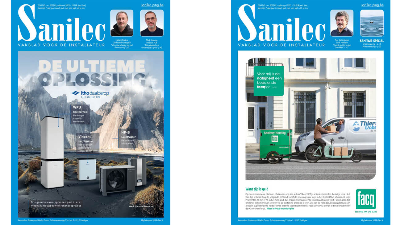 Covers van het magazine 'Sanilec'
