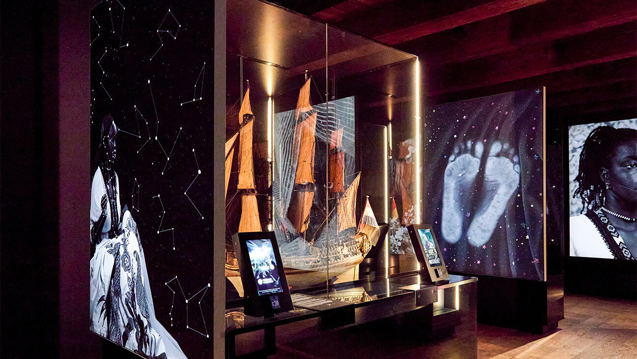 Modelbouwschip in het scheepvaartmuseum