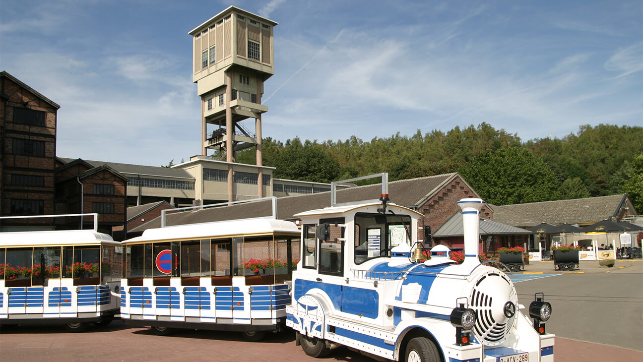 Trein aan de mijn van Blegny