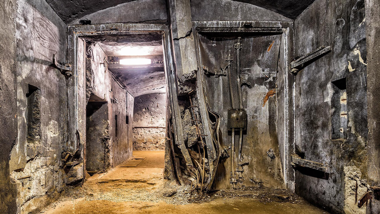 Kapot geschoten bunker