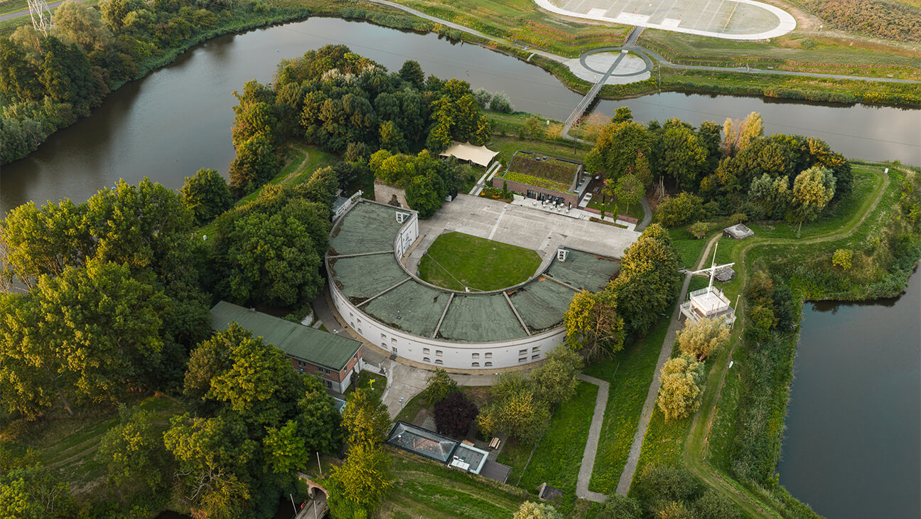 Luchtfoto van Fort liefkenshoek