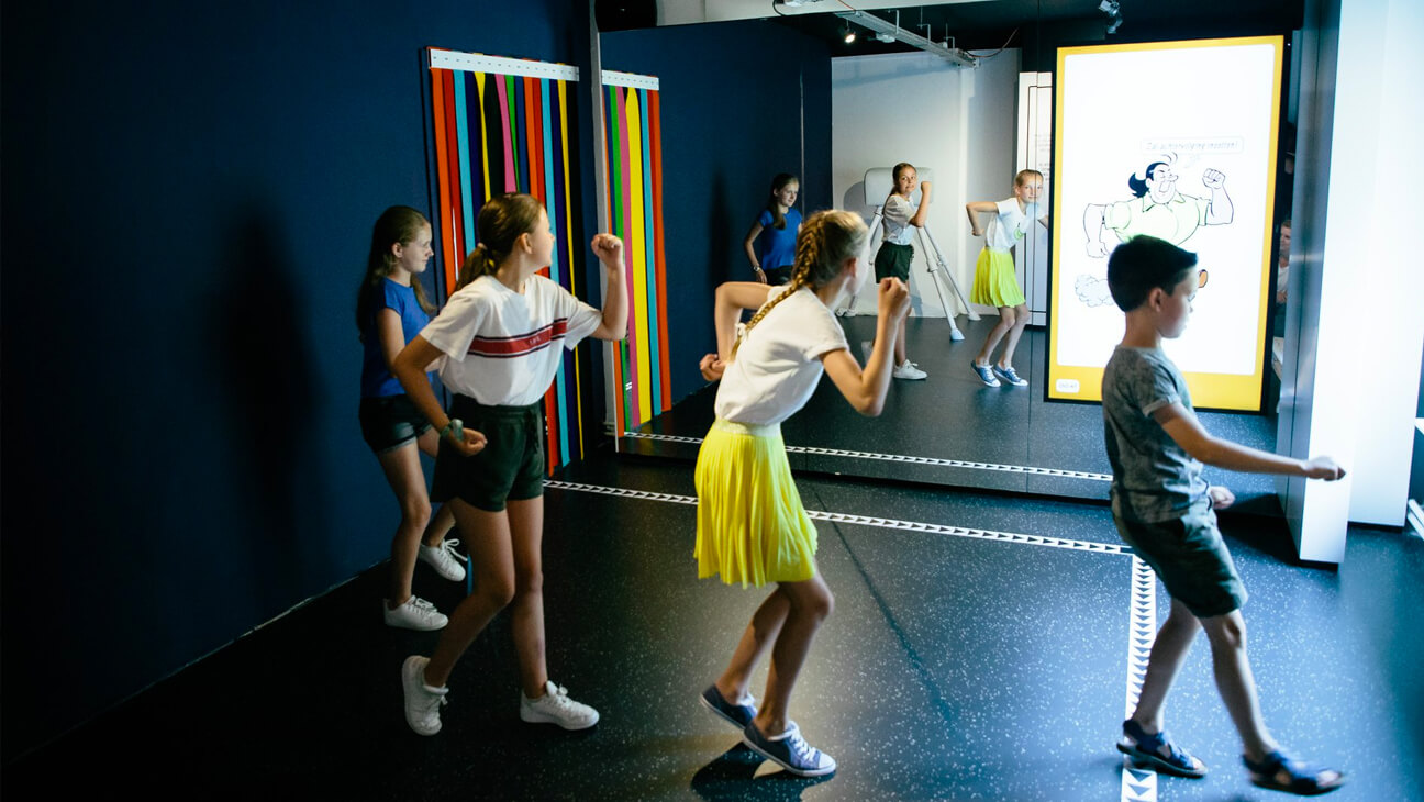 Kinderen in het Suske en Wiske Museum