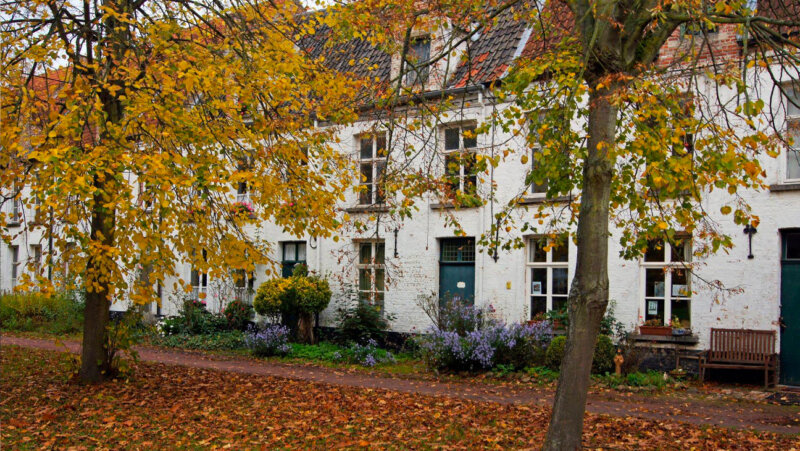 Oude gevels in het begijnhofmuseum