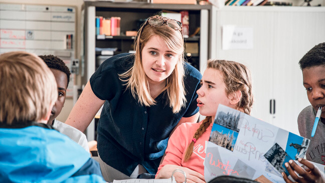 leerkracht in de klas