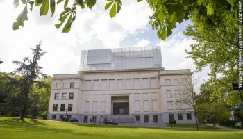 vooraanzicht gebouw Huis van de Europese geschiedenis