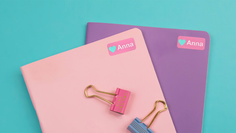 mappen met naamstickers
