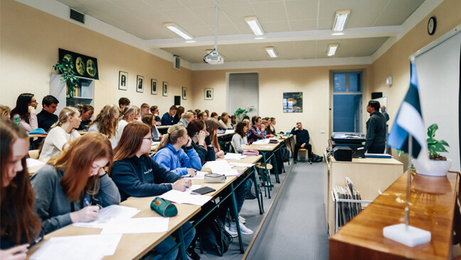 Een klas in Estland