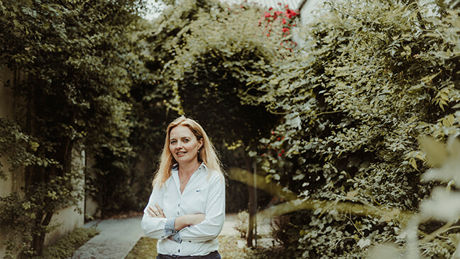 portret Sigrid Van Liedekerke, docent Frans aan de lerarenopleiding HoGent