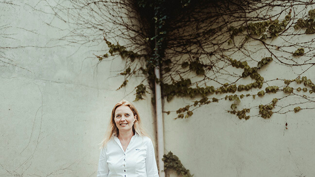 portret Sigrid Van Liedekerke, docent Frans aan de lerarenopleiding HoGent