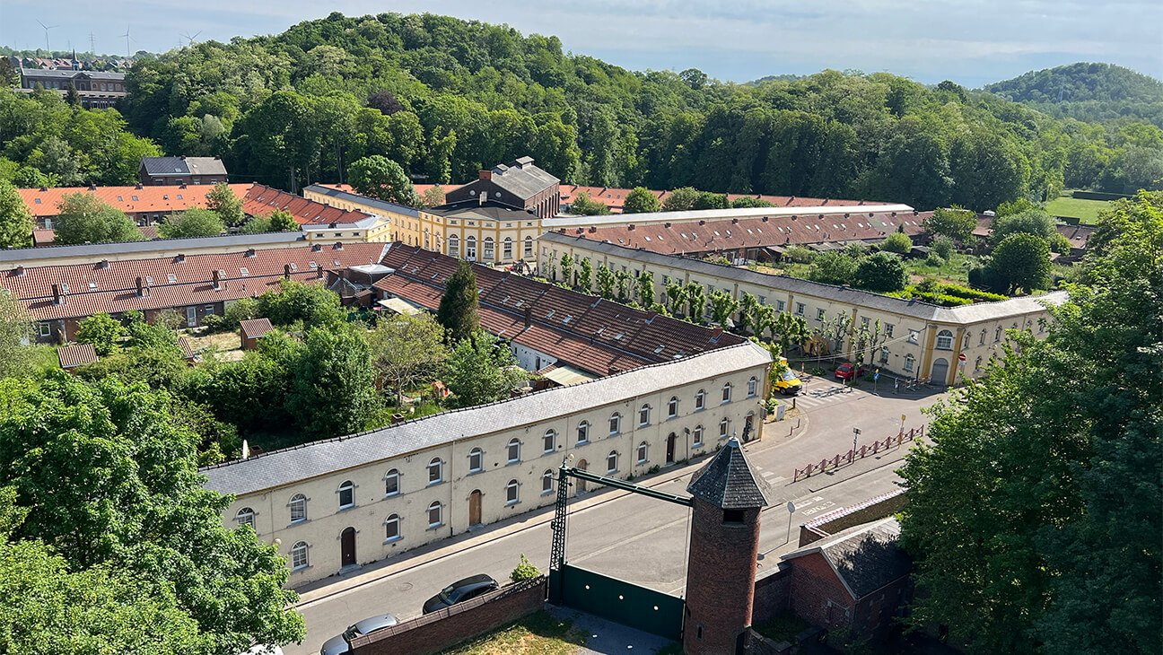Luchtfoto van Bois-du-Luc. Museum van Mijnbouw en Duurzame Ontwikkeling