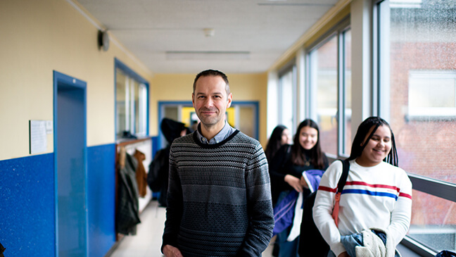 directeur Filip Van den Wyngaert van het Sint-Norbertusinstituut in Duffel