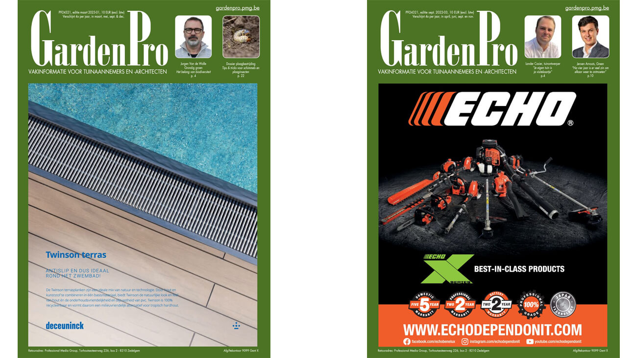Covers van het magazine 'Garden Pro'