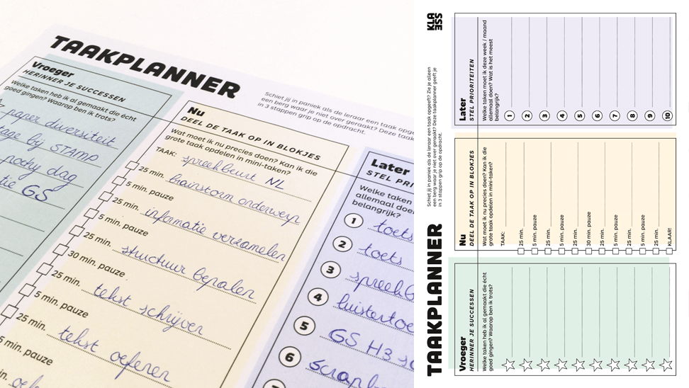 Klik en Print Taakplanner