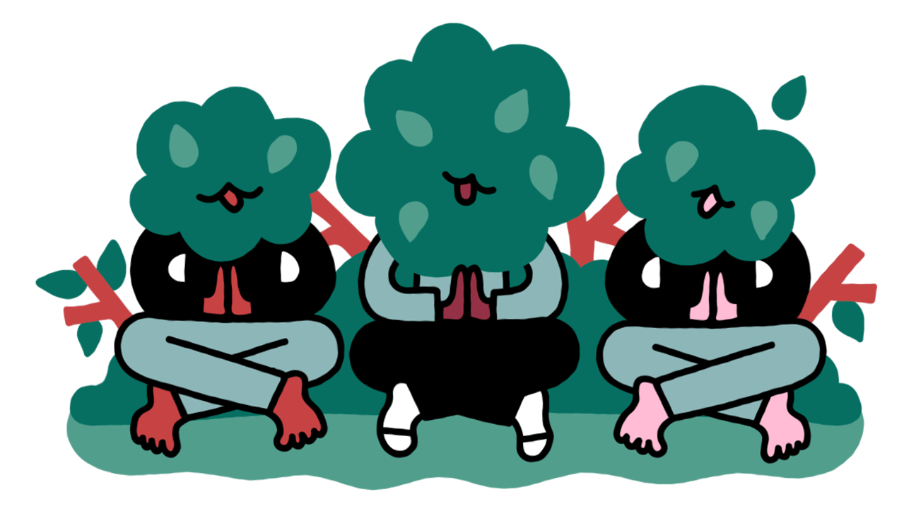 Illustratie over groen op de speelplaats