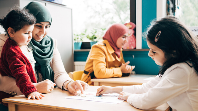 Taalstimulerende activiteiten: mama in de klas