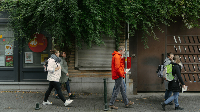 Startende leraren tijdens inleefreis in Molenbeek