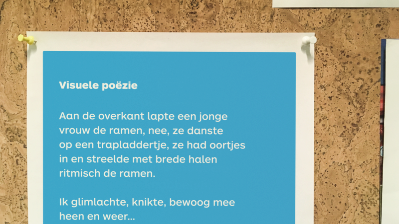 Poster met gedicht van Daniel Billiet naar aanleiding van de Dag van de Poëzie