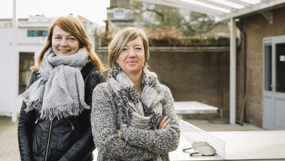 Saskia en Adinda van CLWA Het Leerpunt in Merksem.