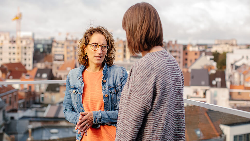 Onderzoekers Mieke Meirsschaut, Ine Hostyn van Arteveldehogeschool Gent