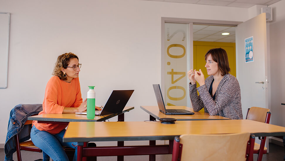 Onderzoekers Mieke Meirsschaut, Ine Hostyn van Arteveldehogeschool Gent