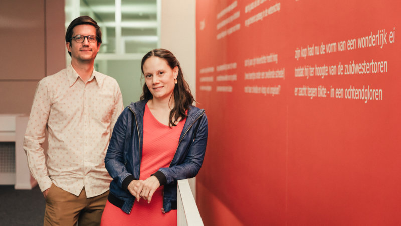 Experten netwerken Piet Van den Bossche en Sara Van Waes (UAntwerpen)