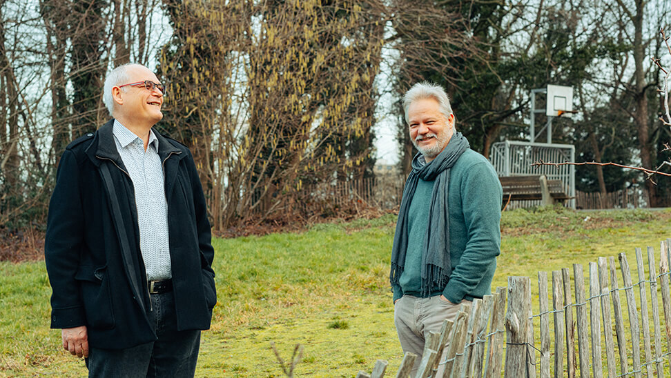 Pieter Vielfont, directeur Atheneum Zavelenberg en Harald De Muynck, directeur CVO Brussel