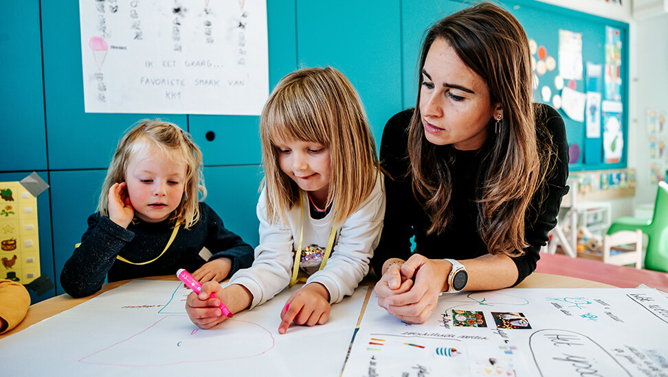 Silvia en Nathalie van GBS De Letterbijter praten over kleuterevaluatie