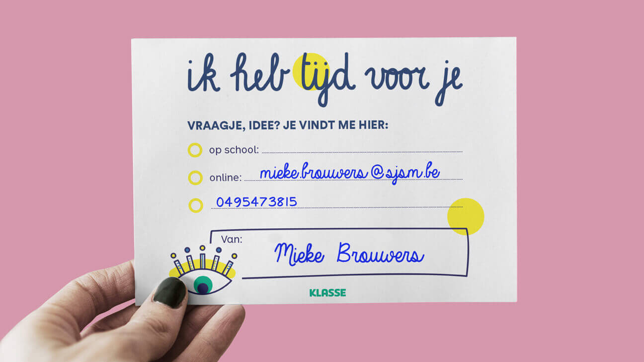 Welkom-kaartje: Ik heb tijd voor je