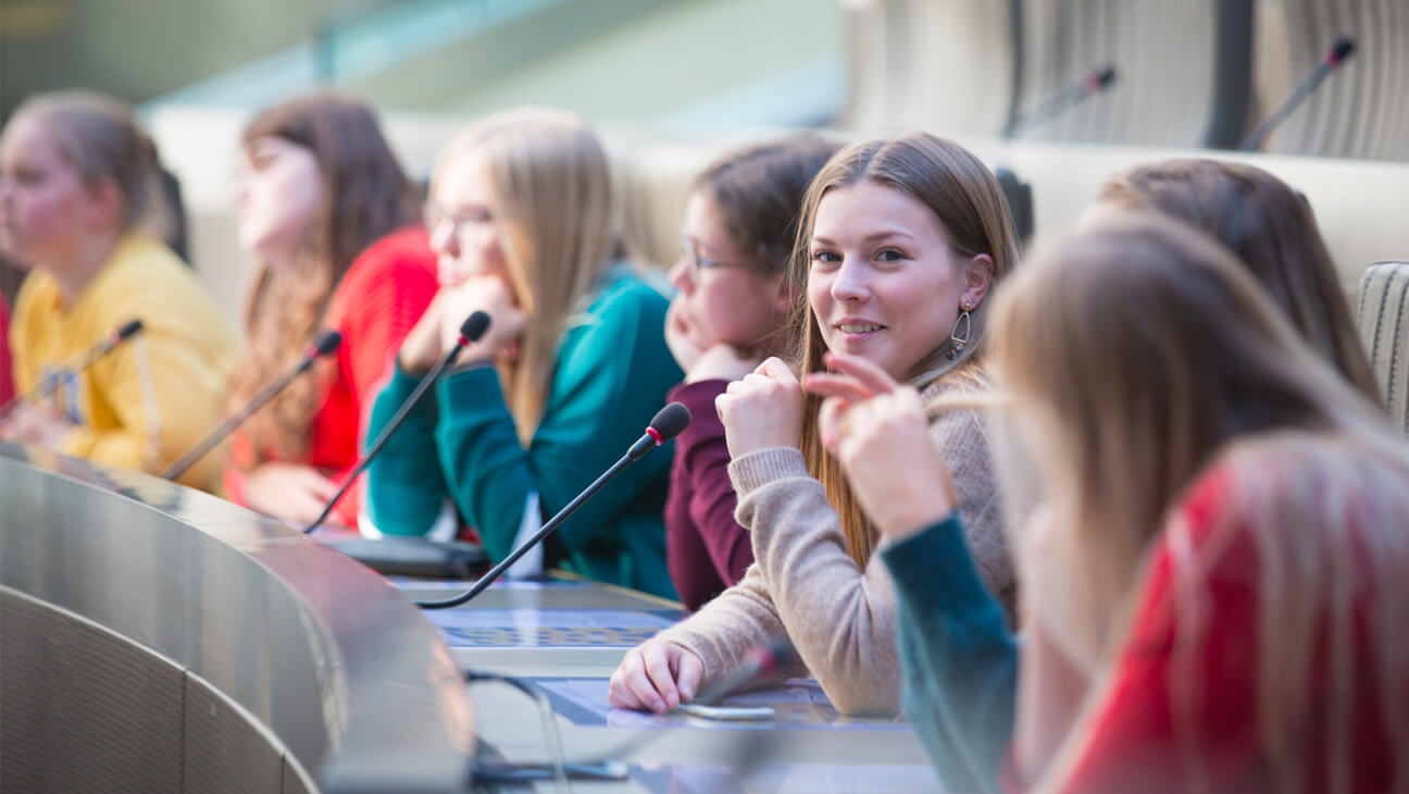 jongeren in het Vlaams Parlement