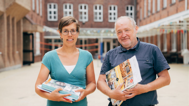 Portret van Jan Vannobel en Tine Simoens ivm schoolkosten