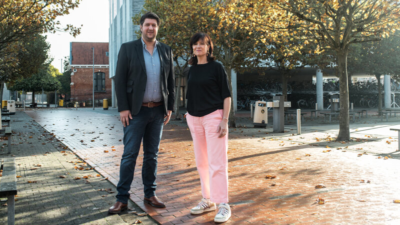 Niels Vermeulen en Mieke Baelus, directeurs in de middenschool van SILA Westerlo