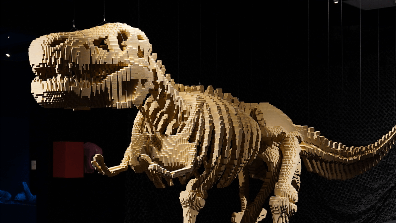 Dinosaurus gemaakt uit lego