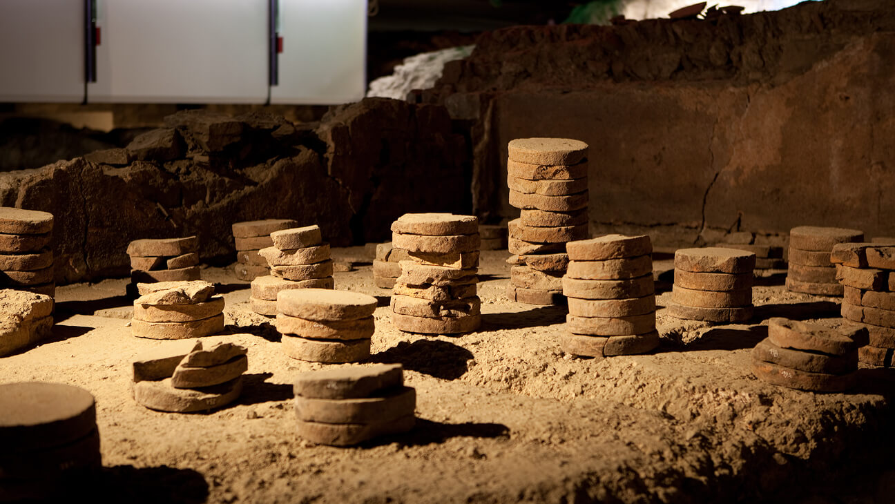 Hypocaustum bij Archéoforum