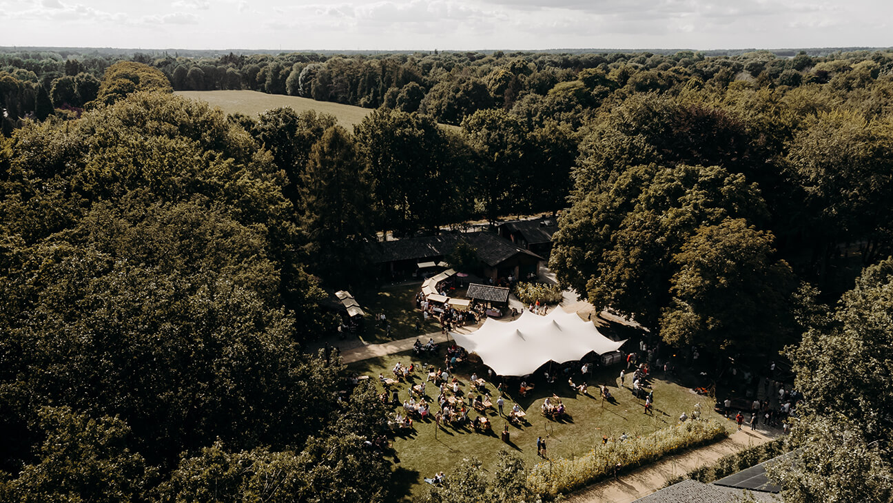 Luchtfoto van beeld uit het Karrenmuseum