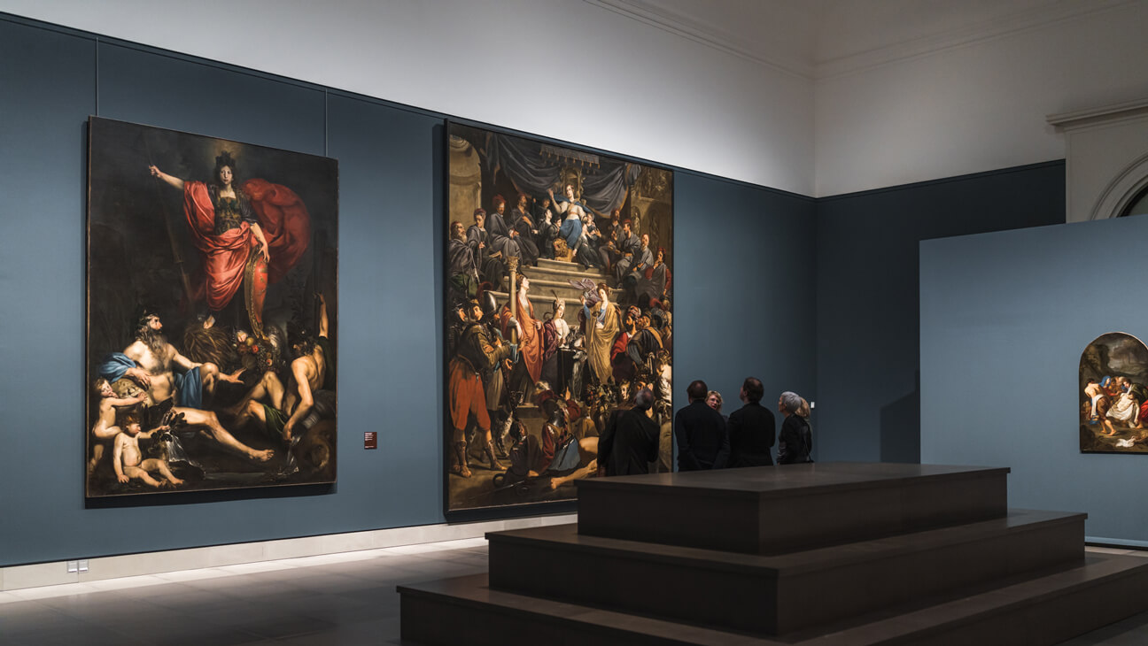 Zaalzicht van de expo Theodoor Rombouts