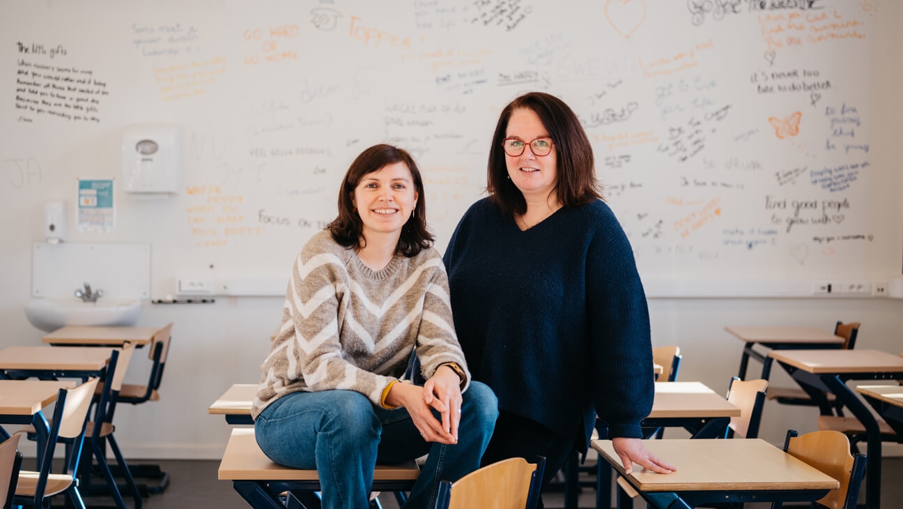 Portret van Frauke & Eline ivm menstruatie-armoede op school