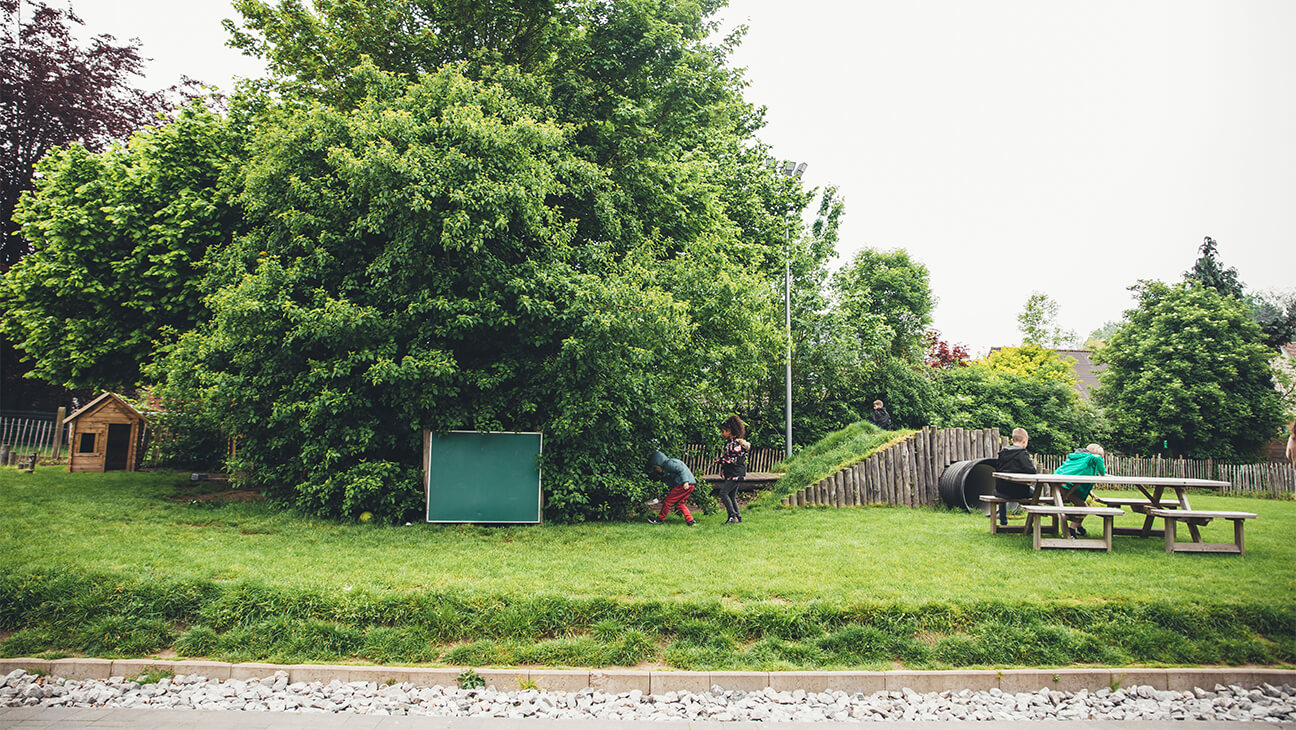 Speelplaats van VBS De Knipoog in Opwijk