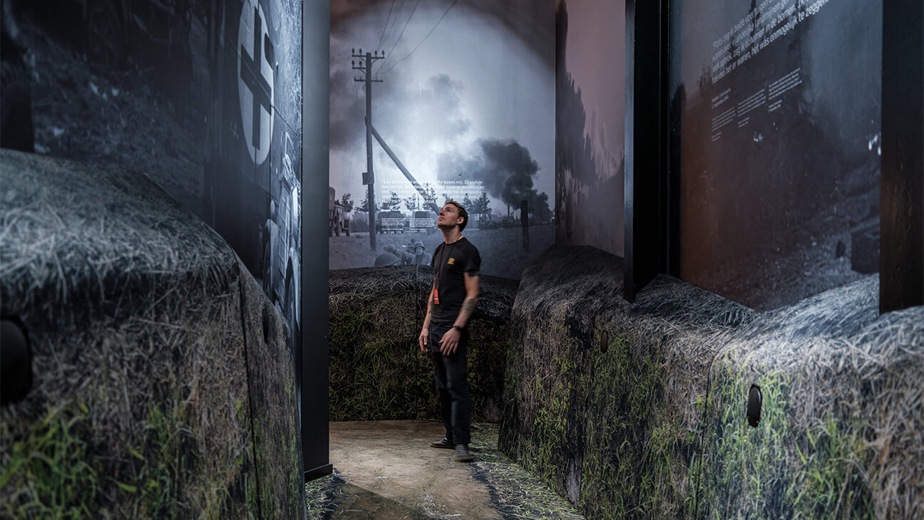 Bezoeker in Liberation Garden