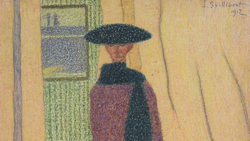 Léon Spilliaert, Vrouw op een tentoonstelling, 1912