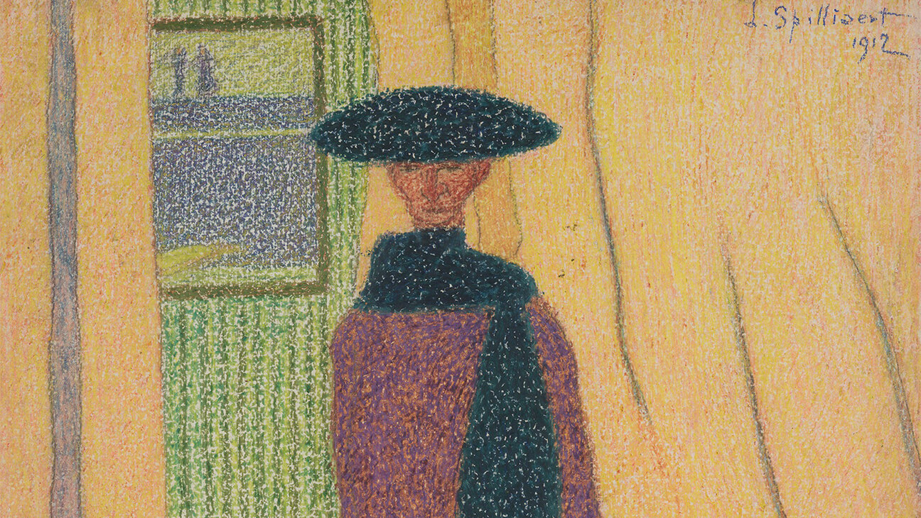 Léon Spilliaert, Vrouw op een tentoonstelling, 1912