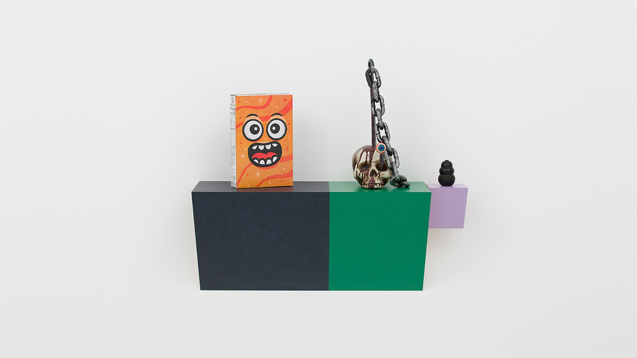 Het werk 'talking heads' van Haim Steinbach